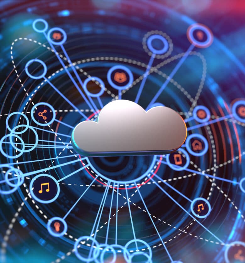 Internet infrastructure concept. Abstract technology background.